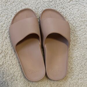 Archies Women's Tan Slide Sandals